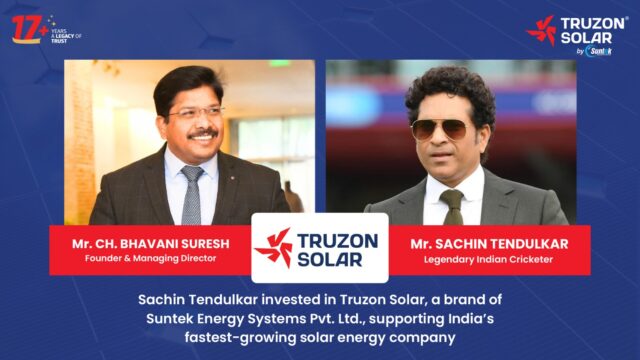 Sachin Tendulkar Backs Solar for a Sustainable Future: How Truzon Solar Is Leading the Charge