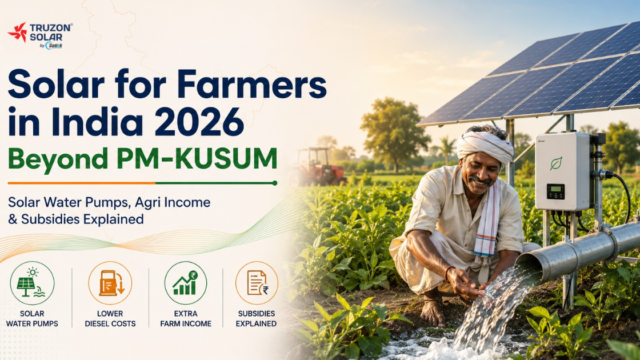 Solar for Farmers in India 2026 — Beyond PM-KUSUM: Solar Water Pumps, Agri Income & Subsidies Explained