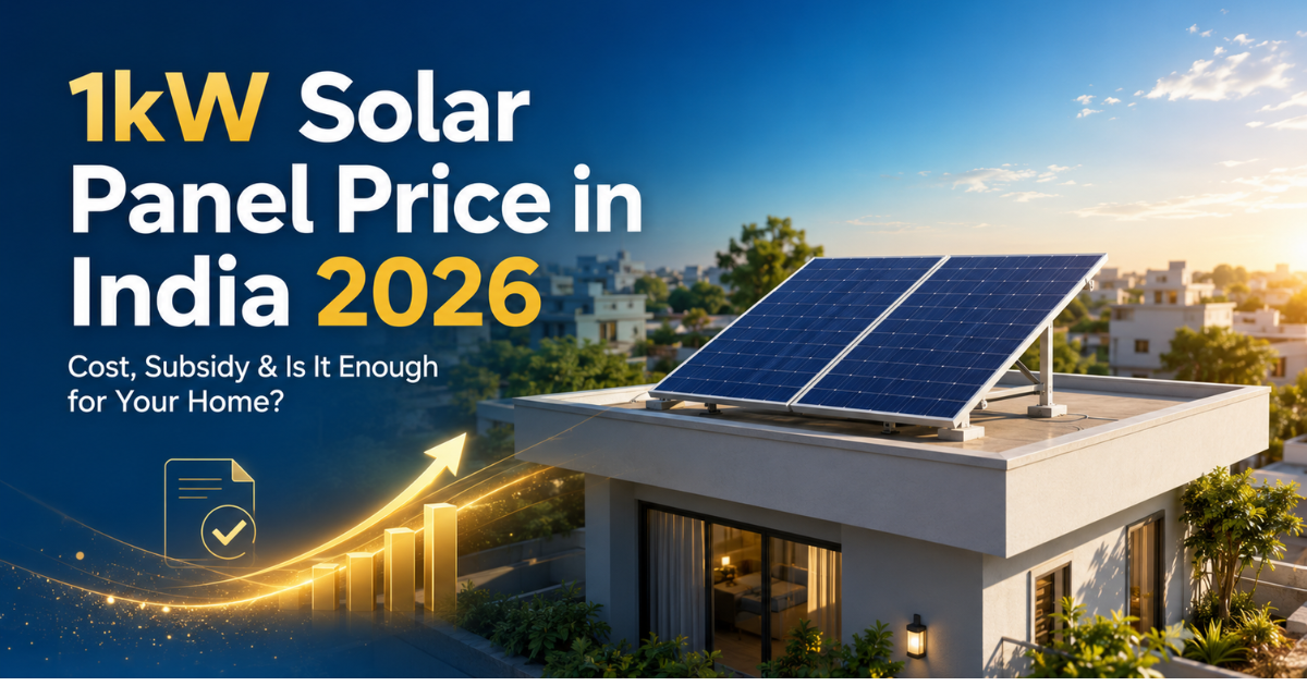 1kW Solar Panel Price in India 2026 — Cost, Subsidy and Is It Enough for Your Home?