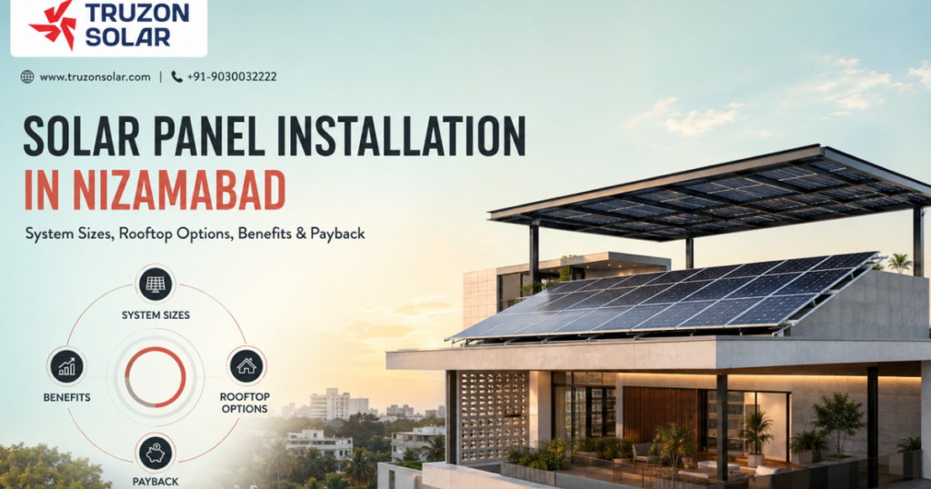 Solar Panel Installation in Nizamabad: System Sizes, Rooftop Options, Benefits & Payback