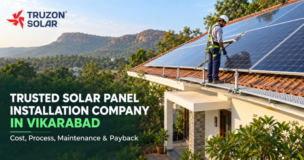 Trusted Solar Panel Installation Company in Vikarabad: Cost, Process, Maintenance & Payback