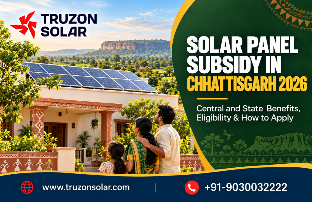 Solar Panel Subsidy in Chhattisgarh 2026: Up to ₹1.08 Lakh