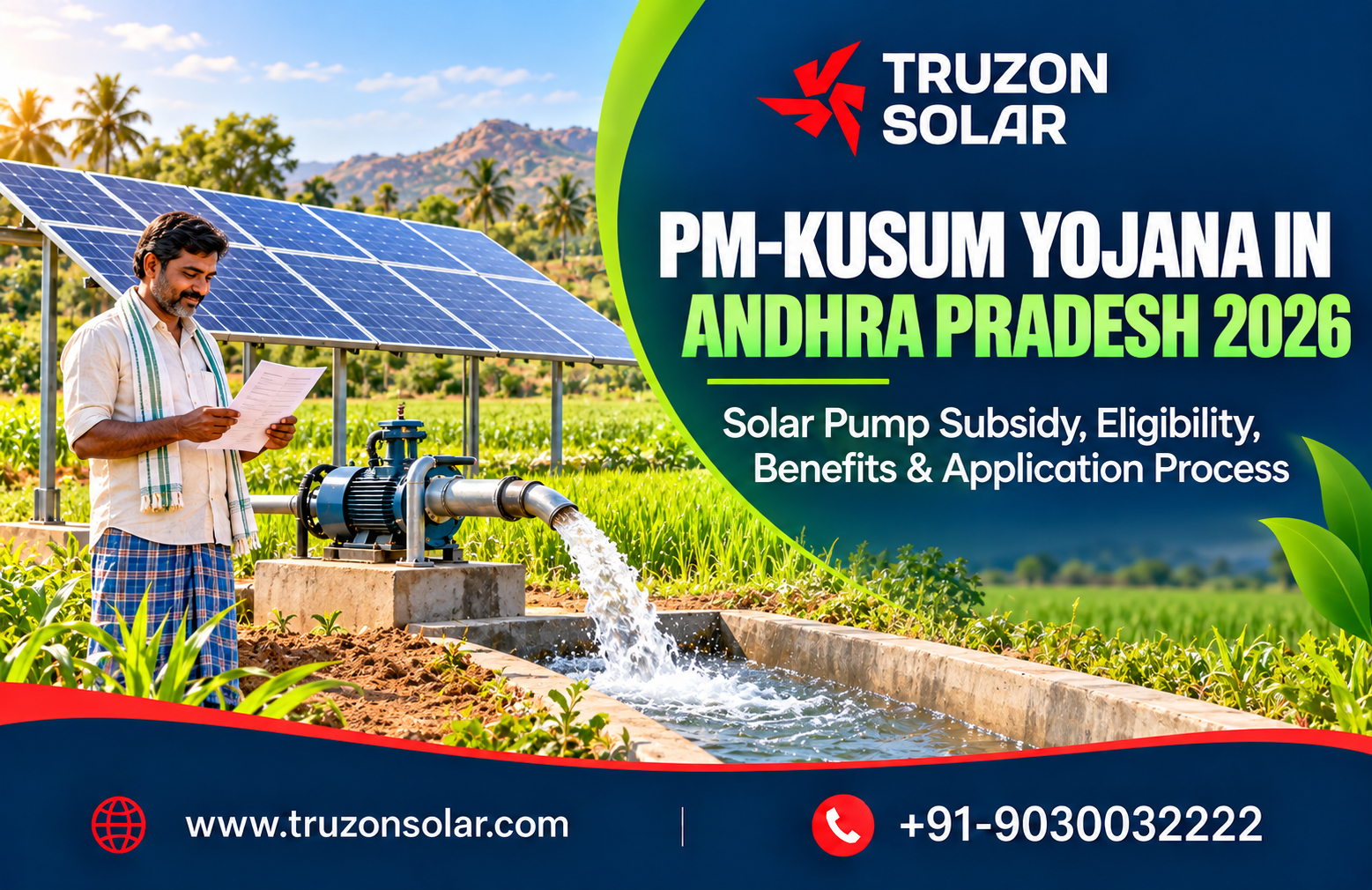 PM-KUSUM Yojana Andhra Pradesh 2026: Solar Pump Subsidy Guide