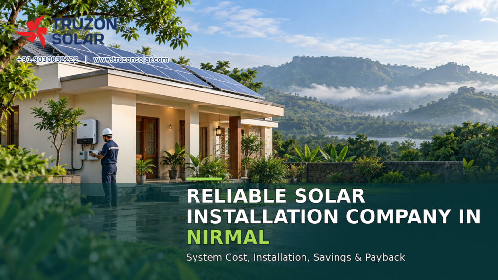 Reliable Solar Installation Company in Nirmal: System Cost, Installation, Savings & Payback